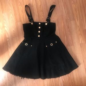Alice McCall black denim pinafore dress